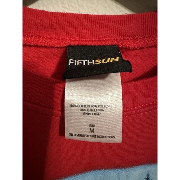 Santa & Kitty Cat Christmas Sweatshirt With Attached Jingle Bells size Medium - Picture 9 of 10